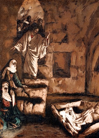 Jesús resucitando a Lázaro de la tumba de James Jacques Joseph Tissot