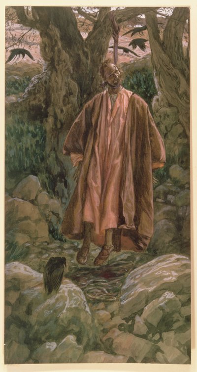 Judas se ahorca, ilustración para La Vida de Cristo, c.1886-96 de James Jacques Joseph Tissot