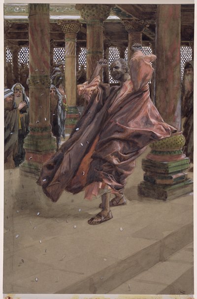 Judas se Arrepiente y Devuelve el Dinero, ilustración para La Vida de Cristo, c.1886-94 de James Jacques Joseph Tissot