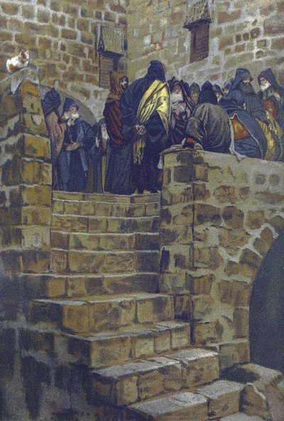 La deliberación nefasta de José Caifás - de “La vida de nuestro Señor Jesucristo” - 1899 por James Tissot de James Jacques Joseph Tissot