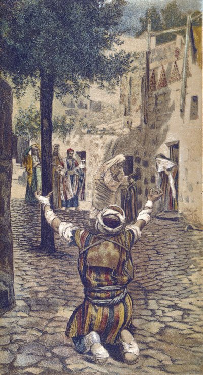 La curación de los leprosos en Cafarnaúm - La curación de los leprosos en Cafarnaúm - de La vida de nuestro Señor Jesucristo - 1899 por James Tissot - La vie de notre seigneur Jesus Christ, por Jacques Joseph Tissot de James Jacques Joseph Tissot