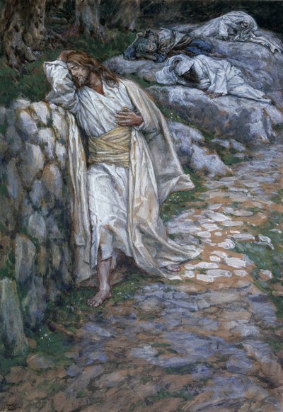 Mi Alma Está Muy Triste Hasta la Muerte, ilustración de La Vida de Cristo, c.1884-96 de James Jacques Joseph Tissot