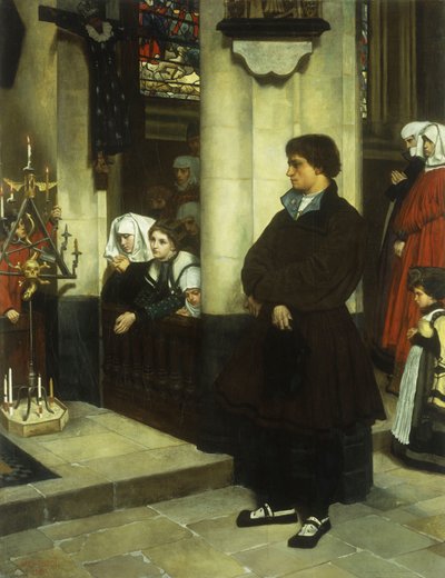 Durante el oficio, o las dudas de Martín Lutero de James Jacques Joseph Tissot