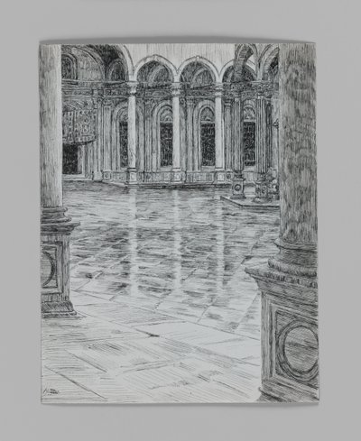 Pórtico de la Mezquita de Mohamet-Ali, ilustración de La vida de Nuestro Señor Jesucristo de James Jacques Joseph Tissot