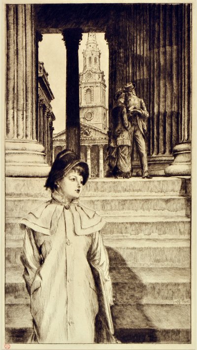 Pórtico de la Galería Nacional, Londres de James Jacques Joseph Tissot