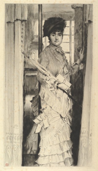 Retrato de la Srta. L..., o Una puerta debe estar abierta o cerrada, 1876 de James Jacques Joseph Tissot