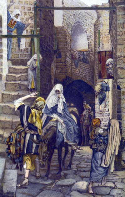 San José busca alojamiento en Belén (La vida de nuestro Señor Jesucristo) de James Jacques Joseph Tissot