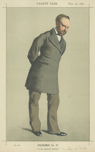 Sir Charles Wentworth Dilke (litografía a color) de James Jacques Joseph Tissot