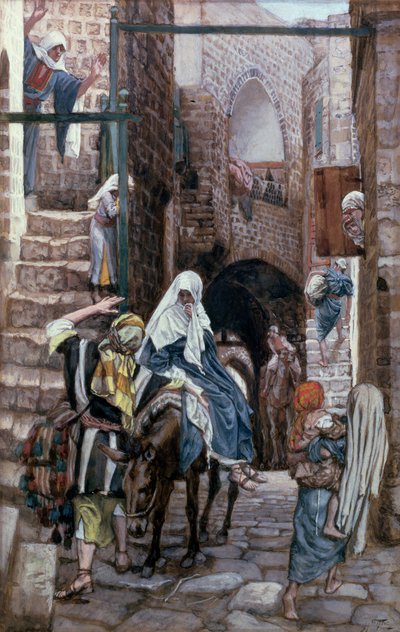 San José Busca Alojamiento en Belén, ilustración para La Vida de Cristo, c.1886-94 de James Jacques Joseph Tissot