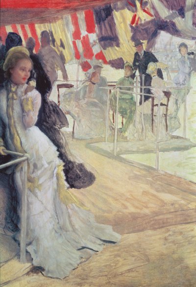 Estudio para El baile a bordo, c.1874 de James Jacques Joseph Tissot