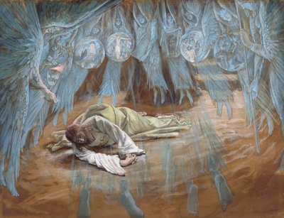 La agonía en el jardín, ilustración de La Vida de Cristo, c.1886-94 de James Jacques Joseph Tissot