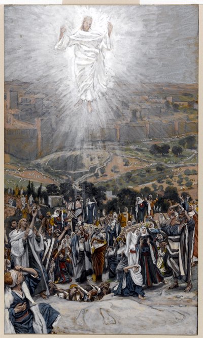 La ascensión desde el Monte de los Olivos, ilustración para La vida de Cristo, c.1884-96 de James Jacques Joseph Tissot