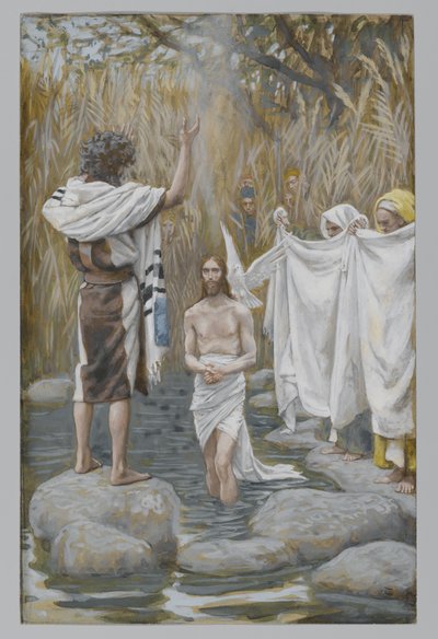 El bautismo de Jesús, ilustración de La vida de nuestro Señor Jesucristo de James Jacques Joseph Tissot