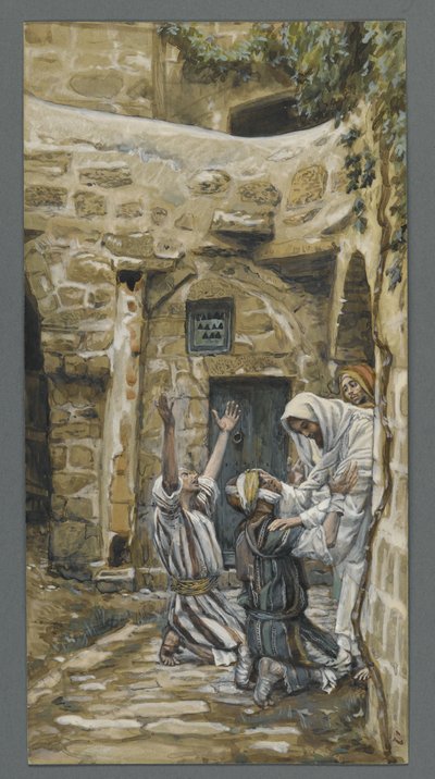 El ciego de Capernaum, ilustración de La vida de nuestro Señor Jesucristo de James Jacques Joseph Tissot