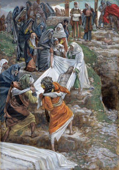 El Cuerpo de Jesús Llevado a la Piedra de la Unción, ilustración para La Vida de Cristo, c.1886-94 de James Jacques Joseph Tissot