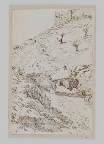 El Puente de Cedrón viniendo de Getsemaní, ilustración de La Vida de Nuestro Señor Jesucristo de James Jacques Joseph Tissot