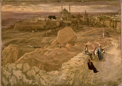 La Ciudadela, El Cairo, vista desde el Mokattam mirando al sureste, c.1886-96 de James Jacques Joseph Tissot