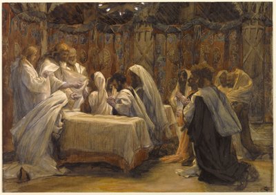 La comunión de los apóstoles, ilustración para La vida de Cristo, c.1884-96 de James Jacques Joseph Tissot