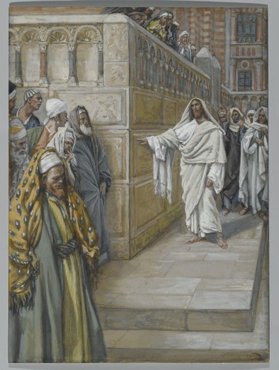 La piedra angular, ilustración de La vida de Nuestro Señor Jesucristo, 1886-94 de James Jacques Joseph Tissot