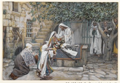 La hija de Jairo, ilustración de La vida de nuestro Señor Jesucristo de James Jacques Joseph Tissot