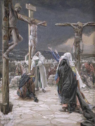 La muerte de Jesús, ilustración de La vida de Cristo de James Jacques Joseph Tissot