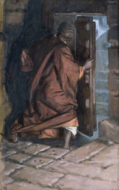 La Partida de Judas, ilustración de La Vida de Cristo, c.1884-96 de James Jacques Joseph Tissot