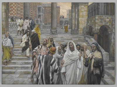 Los discípulos admiran los edificios del templo, ilustración de La vida de Nuestro Señor Jesucristo, 1886-94 de James Jacques Joseph Tissot