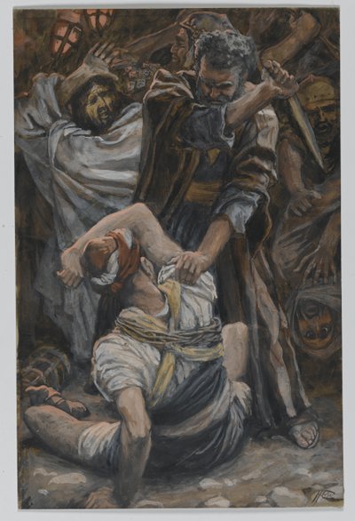 La oreja de Malco, ilustración de "La vida de Nuestro Señor Jesucristo". de James Jacques Joseph Tissot