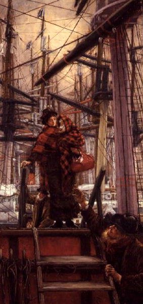 Los emigrantes, o Una mano amiga de James Jacques Joseph Tissot