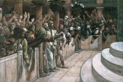 El Falso Testigo, ilustración de La Vida de Cristo, c.1884-96 de James Jacques Joseph Tissot