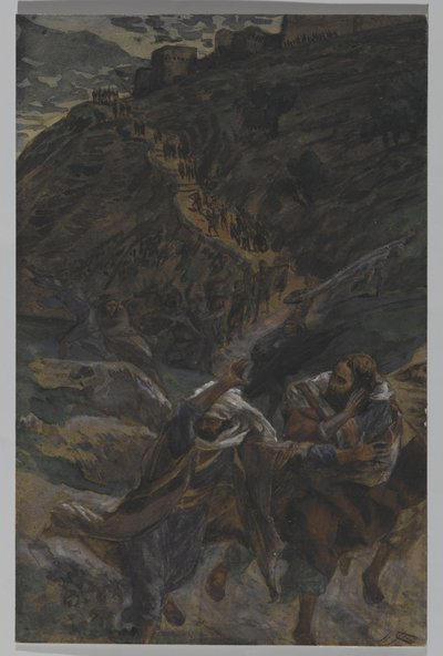 La huida de los apóstoles, ilustración de La vida de Nuestro Señor Jesucristo, 1886-94 de James Jacques Joseph Tissot
