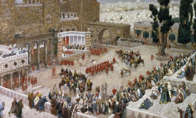 El Foro de Jerusalén visto desde arriba, ilustración para La Vida de Cristo, c.1886-96 de James Jacques Joseph Tissot