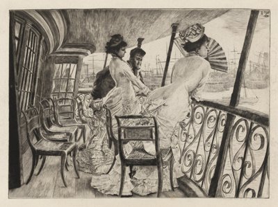 La Galería del H.M.S. Calcutta en Portsmouth de James Jacques Joseph Tissot