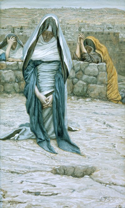 La Virgen María en la vejez, ilustración de La vida de Cristo de James Jacques Joseph Tissot