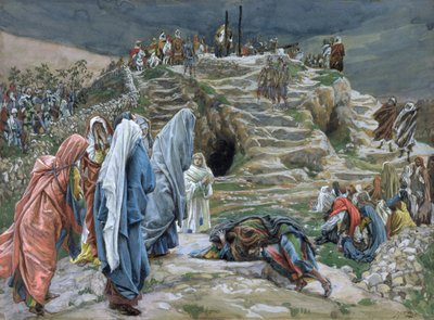 Las Mujeres Santas Observan de Lejos lo que se Hace, ilustración para La Vida de Cristo, c.1886-94 de James Jacques Joseph Tissot