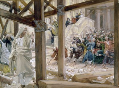 Los judíos tomaron piedras para arrojárselas, ilustración para La Vida de Cristo, c.1886-96 de James Jacques Joseph Tissot