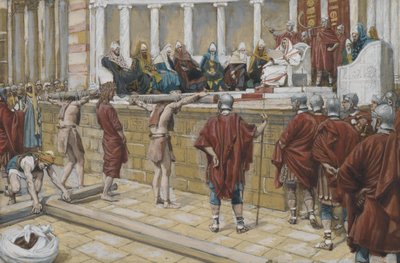 El juicio en el Gabbatha, ilustración de La vida de Nuestro Señor Jesucristo, 1886-94 de James Jacques Joseph Tissot