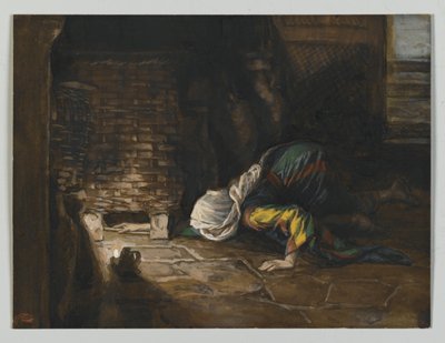 La dracma perdida, ilustración de La vida de nuestro Señor Jesucristo de James Jacques Joseph Tissot