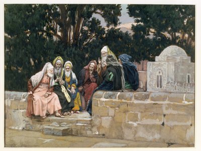 Los fariseos y los herodianos, ilustración para La Vida de Cristo, c.1886-96 de James Jacques Joseph Tissot