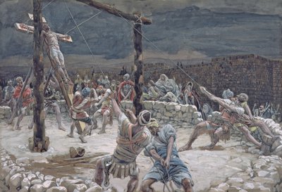La Elevación de la Cruz, ilustración para La Vida de Cristo, c.1886-94 de James Jacques Joseph Tissot