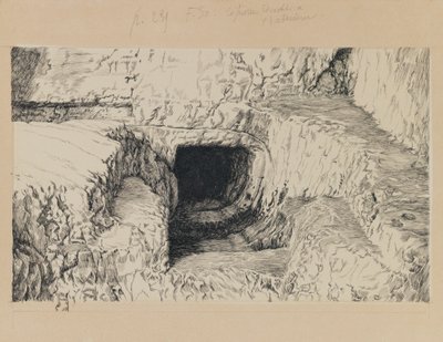 La Piedra Redonda vista desde el exterior, ilustración de La Vida de Nuestro Señor Jesucristo de James Jacques Joseph Tissot