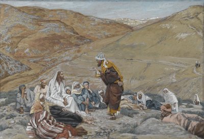 El escriba se levantó para tentar a Jesús, ilustración de La vida de nuestro Señor Jesucristo, 1886-94 de James Jacques Joseph Tissot