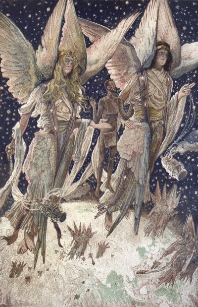 El alma del ladrón penitente en el paraíso - de "La vida de nuestro Señor Jesucristo" - 1899 por James Tissot de James Jacques Joseph Tissot