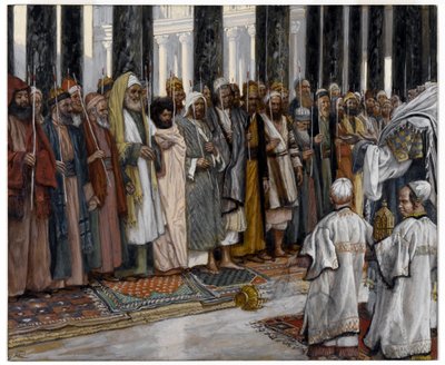 La Prueba de los Pretendientes de la Virgen Santa, ilustración para La vida de Cristo, c.1886-94 de James Jacques Joseph Tissot