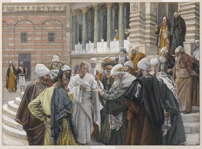 El tributo, ilustración de La vida de Nuestro Señor Jesucristo, 1886-94 de James Jacques Joseph Tissot