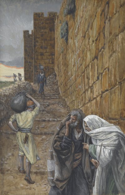 El hombre que lleva una jarra, ilustración de La vida de Nuestro Señor Jesucristo, 1886-94 de James Jacques Joseph Tissot