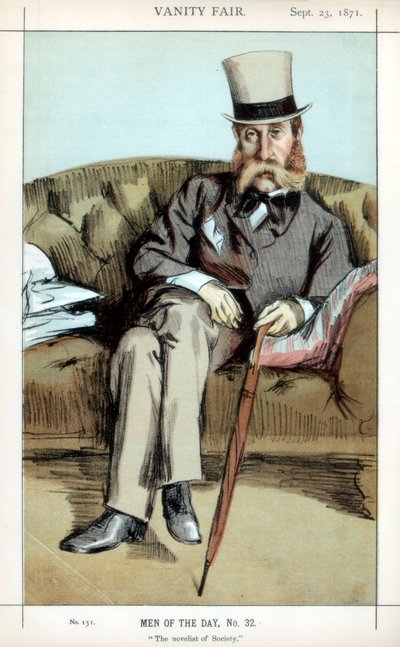 El novelista de la sociedad, 1871 de James Jacques Joseph Tissot