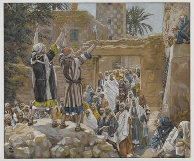 Dos ciegos en Jericó, ilustración de La vida de nuestro Señor Jesucristo, 1886-96 de James Jacques Joseph Tissot
