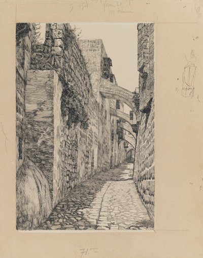Vía Dolorosa, Jerusalén, ilustración de La Vida de Nuestro Señor Jesucristo de James Jacques Joseph Tissot