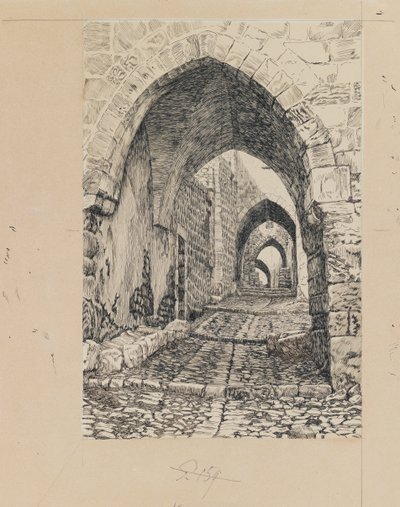 Vía Dolorosa, Jerusalén, ilustración de La Vida de Nuestro Señor Jesucristo de James Jacques Joseph Tissot